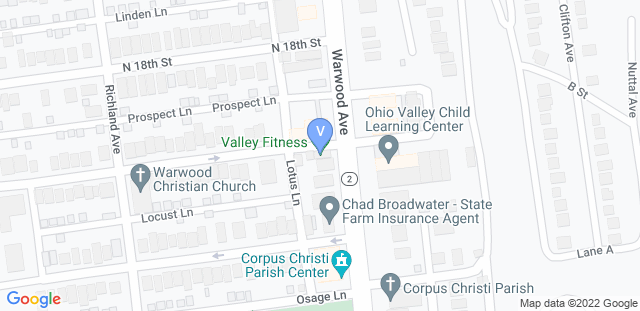 Map to Valley Fitness